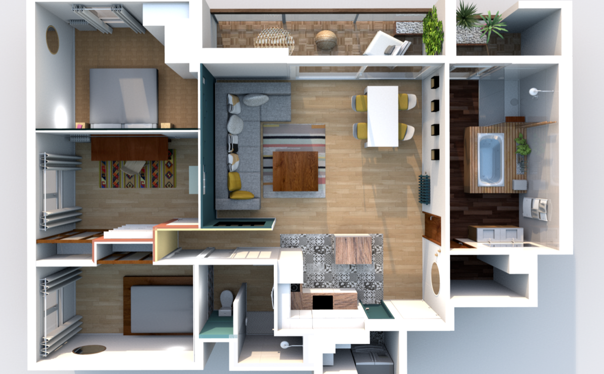 Architecte d'intérieur Marseille 13008 : plan et aménagement 3D pour travaux résidence