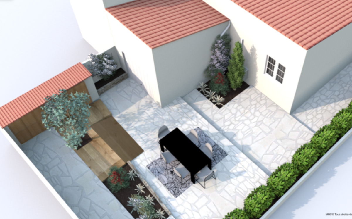 Martigues - Aménagement d'un jardin intérieur au Chantier moderne Sud —  Blue Line Concept, Architecture Intérieur