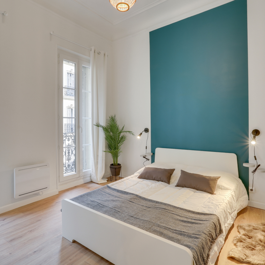 chambre peinture et rénover avec intérieur bleu végétaux